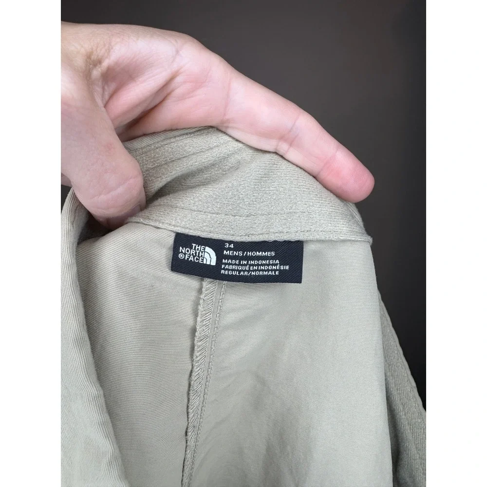 The North Face‎ Mens 34 Convertible Hiking Pants Tan Khaki Zip Off Cargo Trail